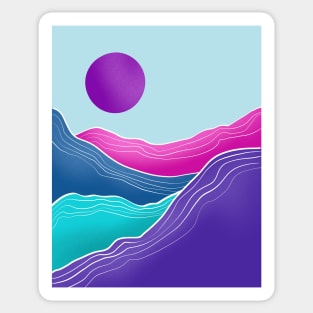 Abstract mountain painting Sticker